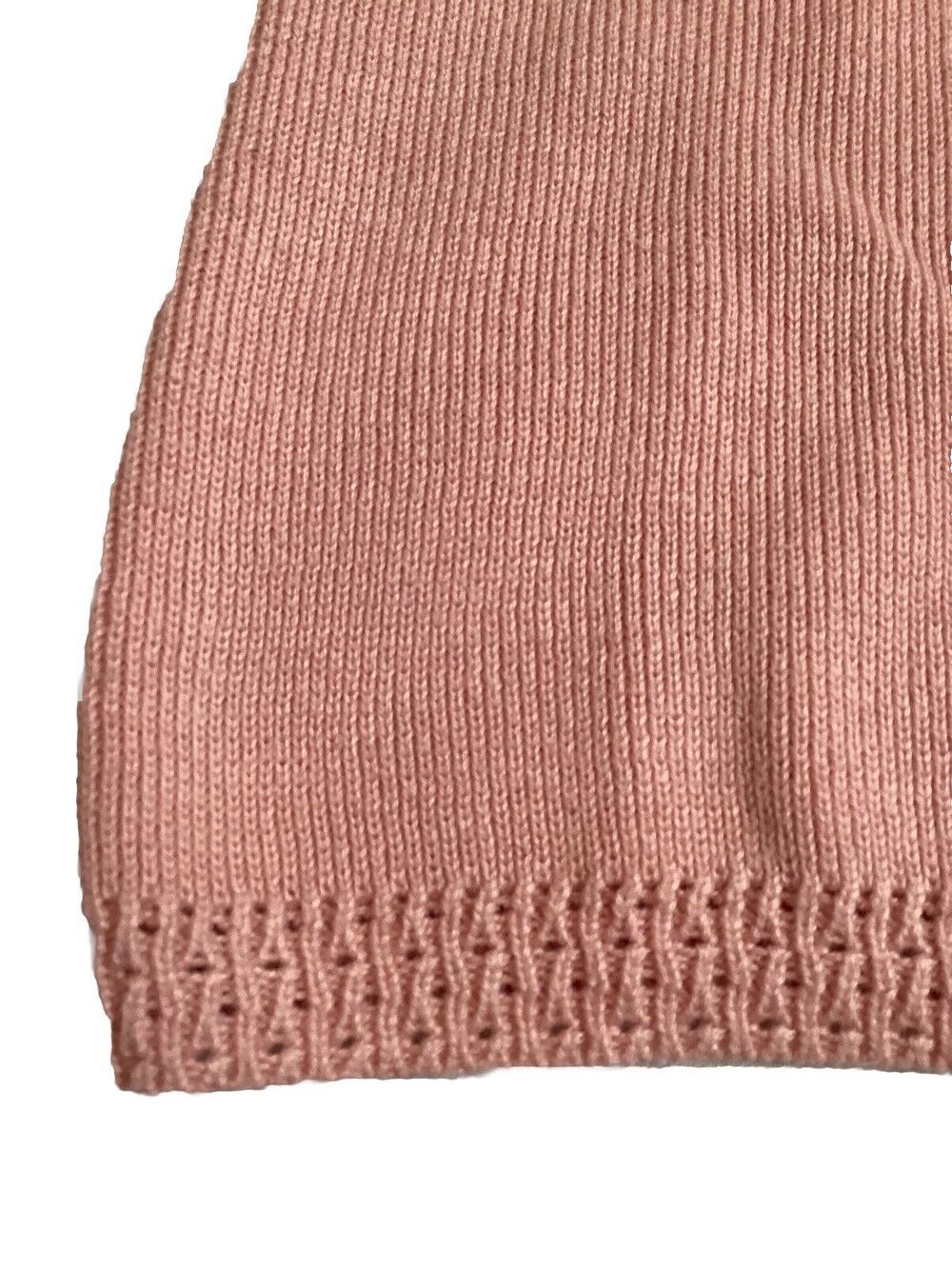 DRESSBARN True Pink Cotten Blend Delicate Pull Over Sweater 3/4 Sleeve Sz Small - Picture 9 of 11